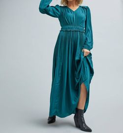 Style 1-404305140-3236 DOWNEAST Green Size 4 Free Shipping Polyester Teal Floor Length Tall Height Side slit Dress on Queenly