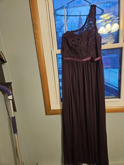 David's Bridal Purple Size 12 Side slit Dress on Queenly