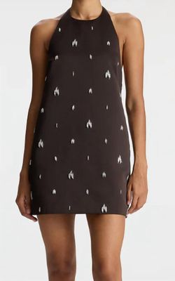 Style 1-563902955-649 A.L.C. Brown Size 2 Mini Polyester Cocktail Dress on Queenly