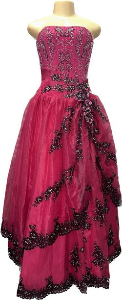 Style 31073122 Eden Bridals Hot Pink Size 2 Pageant Black Tie Barbiecore Prom Straight Dress on Queenly