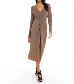 Style 1-620658262-2901 Fifteen Twenty Brown Size 8 Free Shipping Long Sleeve Cocktail Dress on Queenly