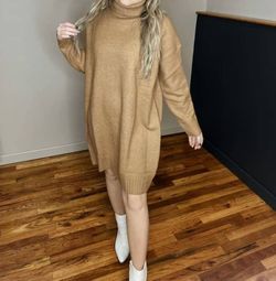 Style 1-88512732-2696 trend:notes Brown Size 12 Long Sleeve Cocktail Dress on Queenly