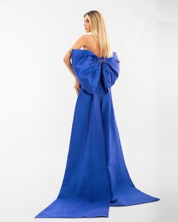 Style AD5509 Albina Dyla Blue Size 20 Tall Height Plus Size Fitted Cocktail Dress on Queenly