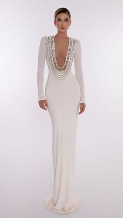 Style AD5608 Albina Dyla White Size 16 Ad5608 Tall Height Floor Length Side slit Dress on Queenly