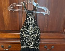Rachel Allan Black Size 0 Halter Cocktail Dress on Queenly