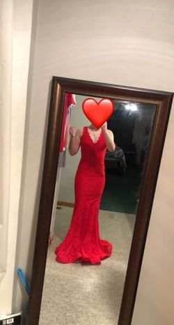 Betsy and Adam Red Size 2 50 Off Prom Military Mermaid Dress on Queenly