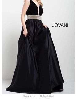 Style 51802 Jovani Black Size 00 Floor Length Jersey 70 Off Ball gown on Queenly