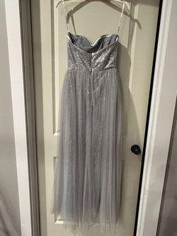 Style L194007 Belsoie Silver Size 6 70 Off L194007 Straight Dress on Queenly