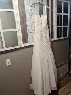David's Bridal White Size 10 Tulle 70 Off 50 Off Mermaid Dress on Queenly