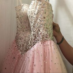 Jovani Pink Size 10 Prom 50 Off Corset Ball gown on Queenly