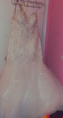 White Size 12 Mermaid Dress on Queenly
