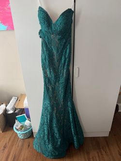 Jovani Green Size 4 Military Prom Mermaid Dress on Queenly