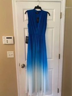BeBe Blue Size 6 Side Slit Cocktail Dress on Queenly