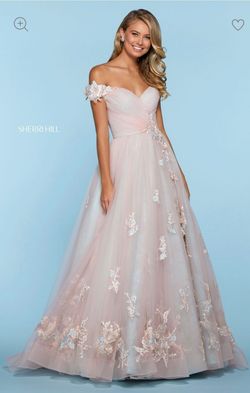 Style 53587 Sherri Hill Multicolor Size 4 50 Off Floor Length Prom Jersey Ball gown on Queenly