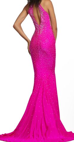 Style 2307 Johnathan Kayne Pink Size 4 Tall Height Pageant Floor Length Prom Mermaid Dress on Queenly