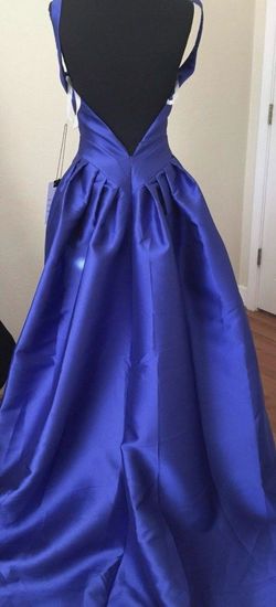 Style MA80588C Mac Duggal Blue Size 10 Tall Height Pageant Free Shipping Floor Length Ball gown on Queenly