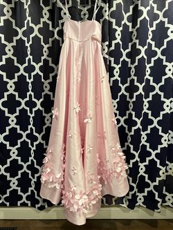 Sherri Hill Pink Size 12 Floor Length Train Dress on Queenly