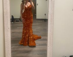 Orange Size 8 Mermaid Dress on Queenly