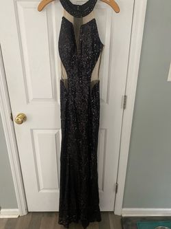 Cinderella Divine Black Size 0 Prom Side slit Dress on Queenly