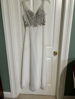 say yes to the prom White Bridgerton Floor Length Girls Size Ball gown on Queenly