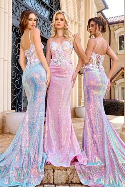 Style PS24244 Portia and Scarlett Pink Size 0 Pageant Floor Length Prom Mermaid Dress on Queenly