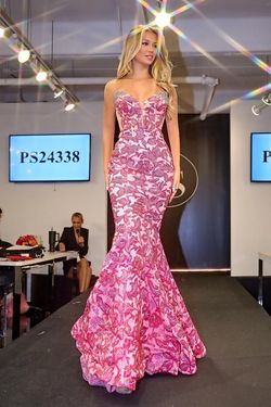 Style PS24338 Portia and Scarlett Pink Size 16 Mermaid Dress on Queenly