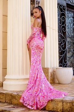 Style PS24321 Portia and Scarlett Pink Size 14 Plus Size Side slit Dress on Queenly