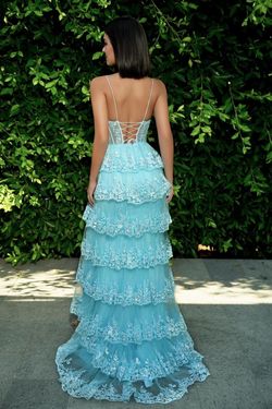 Style PS24520 Portia and Scarlett Blue Size 2 Prom Floor Length Side slit Dress on Queenly