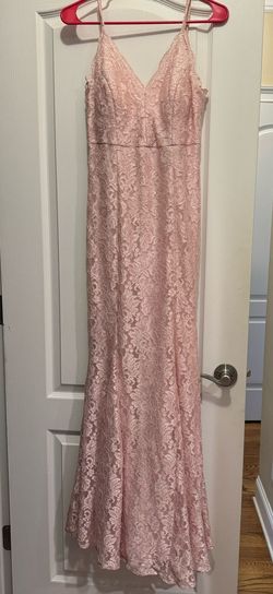 Camille La Vie Pink Size 6 Jersey Plunge Mermaid Dress on Queenly
