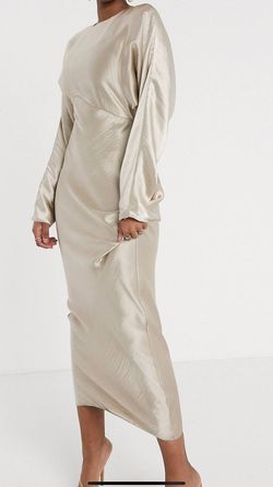 Style 103913801 Asos Nude Size 4 Long Sleeve Sleeves Jersey Cocktail Dress on Queenly