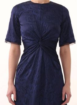 Style 1-1108726716-5481 JASON WU Blue Size 12 Sleeves Tall Height Navy Free Shipping Cocktail Dress on Queenly