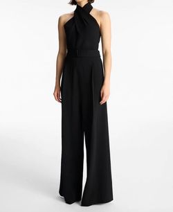 Style 1-111868877-6 A.L.C. Black Size 0 Tall Height Polyester Jumpsuit Dress on Queenly