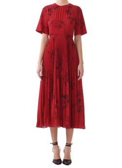 Style 1-1198437751-3709 JASON WU Red Size 8 Sleeves Mini Print Cocktail Dress on Queenly
