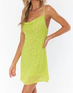 Style 1-1237471289-3236 Show Me Your Mumu Yellow Size 4 Tall Height Sequined Mini Cocktail Dress on Queenly