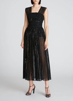 Style 1-1280072519-3655 HALSTON HERITAGE Black Tie Size 4 A-line Spandex Straight Dress on Queenly