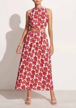 Style 1-1341642002-2901 FAITHFULL THE BRAND Multicolor Size 8 Print High Neck Cocktail Dress on Queenly