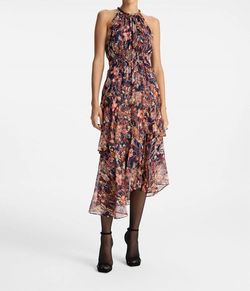 Style 1-1371839042-2168 A.L.C. Blue Size 8 Polyester Floral Cocktail Dress on Queenly