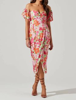 Style 1-147126409-3855 ASTR Pink Size 0 Mini Floral Sleeves Cocktail Dress on Queenly