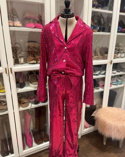 Nadine Merabi Pink Size 0 Blazer Satin Jumpsuit Dress on Queenly