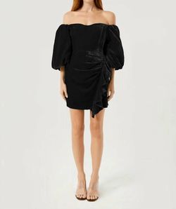 Style 1-1936028956-1498 RHODE Black Size 4 Mini Cocktail Dress on Queenly
