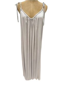 Style 1-2015599788-5 Jaga Silver Size 0 Tall Height 1-2015599788-5 V Neck Straight Dress on Queenly