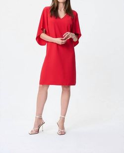 Style 1-2044701494-1901 Joseph Ribkoff Red Size 6 Sorority Pockets Summer Cocktail Dress on Queenly