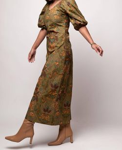 Style 1-211890028-3014 Anna Cate Green Size 8 Military Medium Height V Neck Straight Dress on Queenly