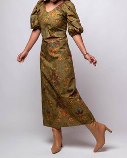 Style 1-211890028-3906 Anna Cate Green Size 0 Sleeves Military Floor Length Straight Dress on Queenly