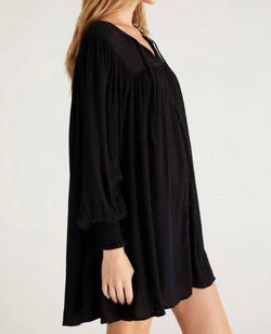 Style 1-2197034522-3236 Z Supply Black Size 4 Keyhole Sleeves Cocktail Dress on Queenly