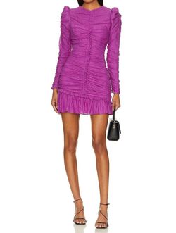 Style 1-2276481712-2901 SAYLOR Purple Size 8 Sleeves Lace Cocktail Dress on Queenly