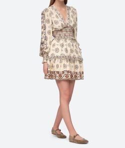 Style 1-2364929345-1498 SEA Nude Size 4 Mini Long Sleeve Cocktail Dress on Queenly