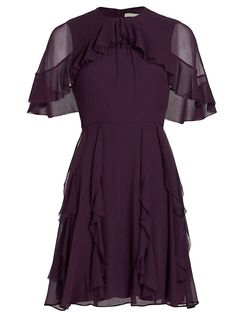 Style 1-2418052072-3680 JASON WU Purple Size 6 Sleeves Sorority Rush Summer Cocktail Dress on Queenly