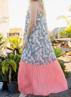Style 1-2506626743-1474 Main Strip Pink Size 28 Plus Size Floor Length Spaghetti Strap Straight Dress on Queenly