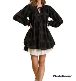 Style 1-2754915616-3014 umgee Black Size 8 Casual Summer Long Sleeve Cocktail Dress on Queenly